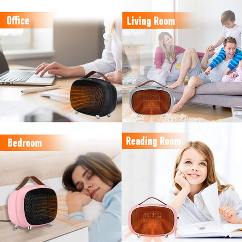 Teioe mini electric heater under desk warmth while studying or working.