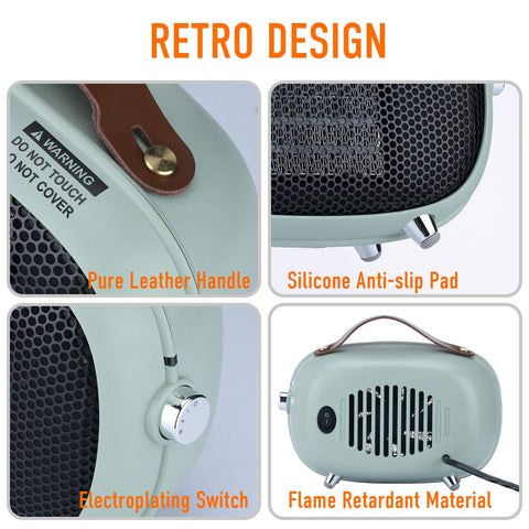 Teioe space heater easy move handle enables quick relocation