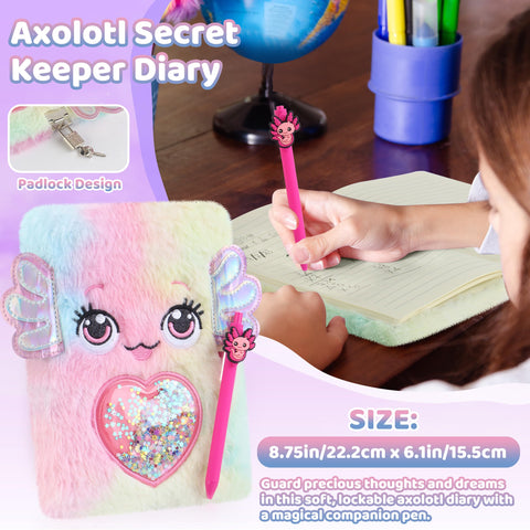 Tekeii axolotl shoulder bag stylish storage for kids