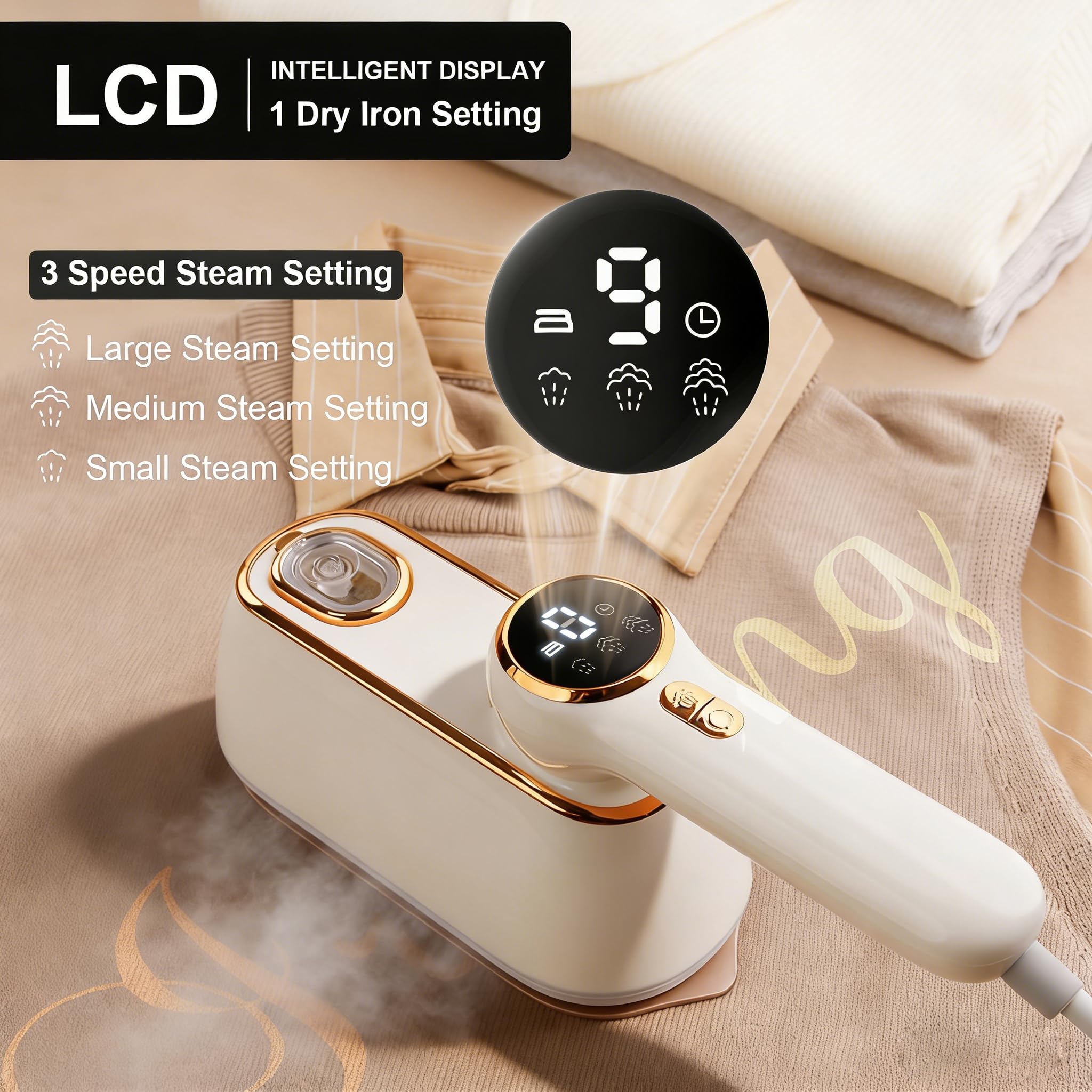 TEKI 1200W fast heat-up for speedy ironing sessions