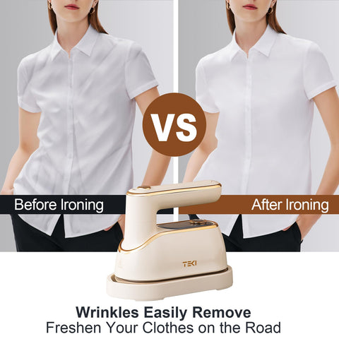 TEKI 150ml water tank supports multiple garments before refilling