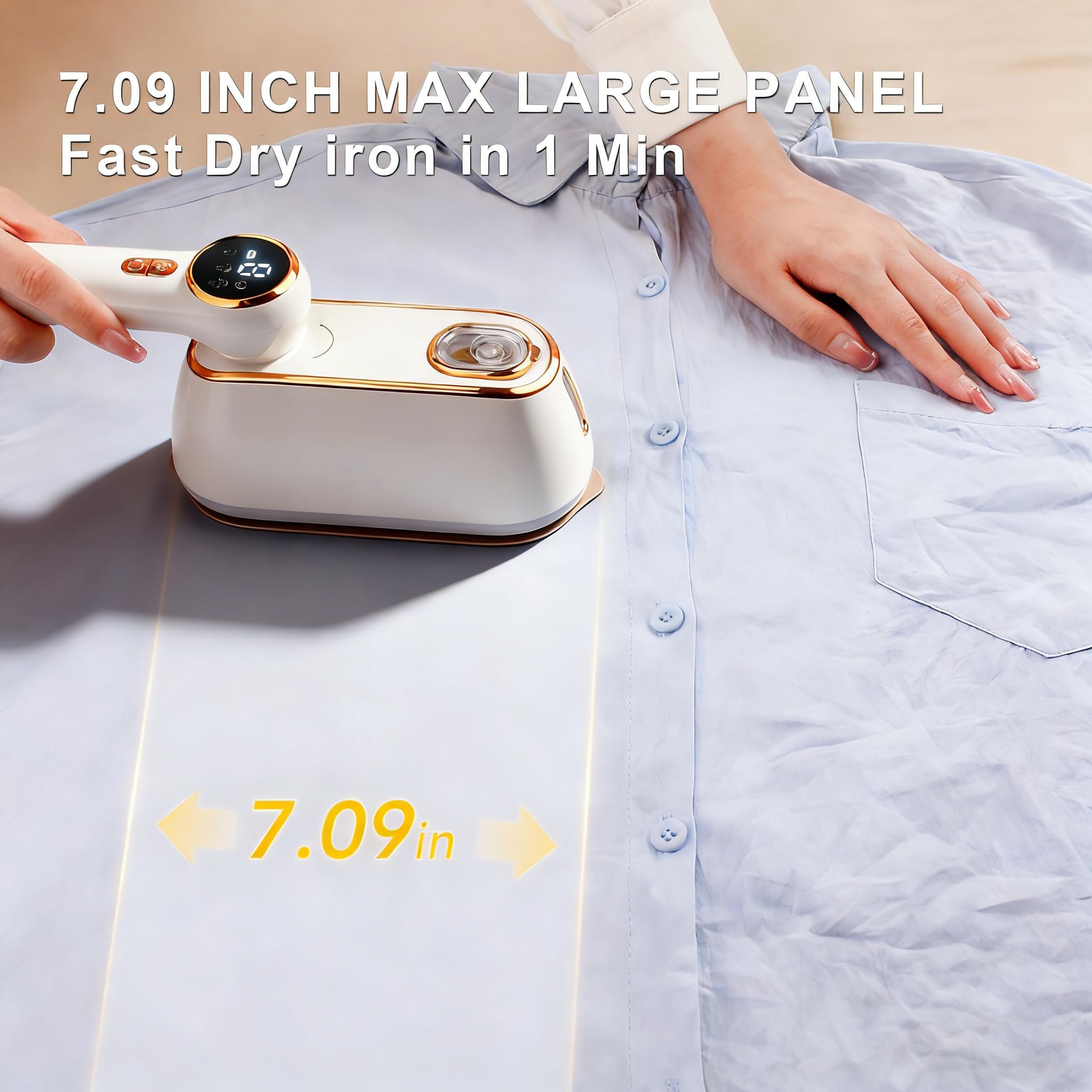 TEKI 160ml water tank supports extended ironing sessions