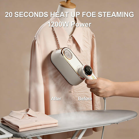 TEKI steamer with 180-degree rotation handle for versatile use