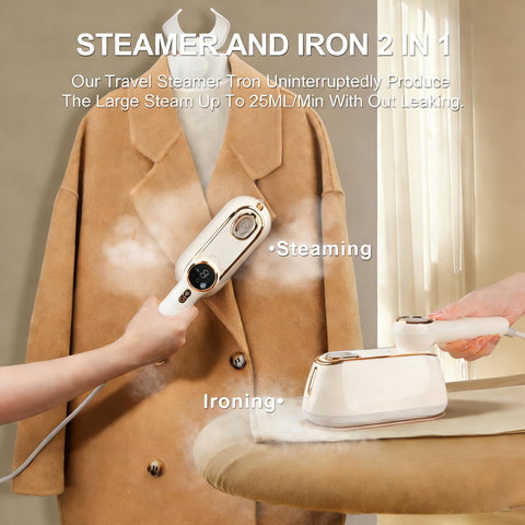 TEKI LCD display shows low, medium, and high steam modes