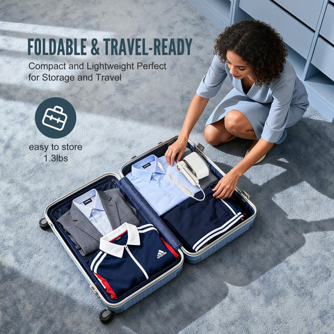 TEKI Travel Steamer fits in carry-on bags for hotel stays.