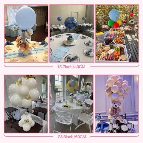 TEKXYZ clear acrylic balloon stand ideal for weddings and birthdays.