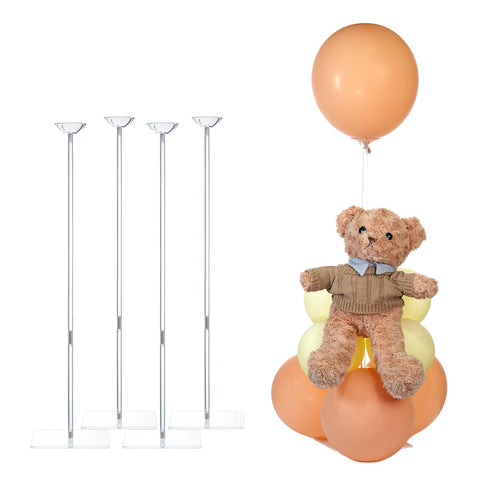 TEKXYZ clear acrylic balloon stand assembly for quick setup and flexible décor.