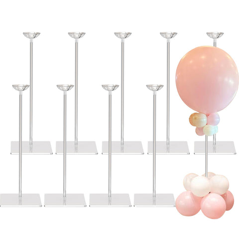 TEKXYZ clear balloon stand with 15.75 inch height enhancing centerpieces