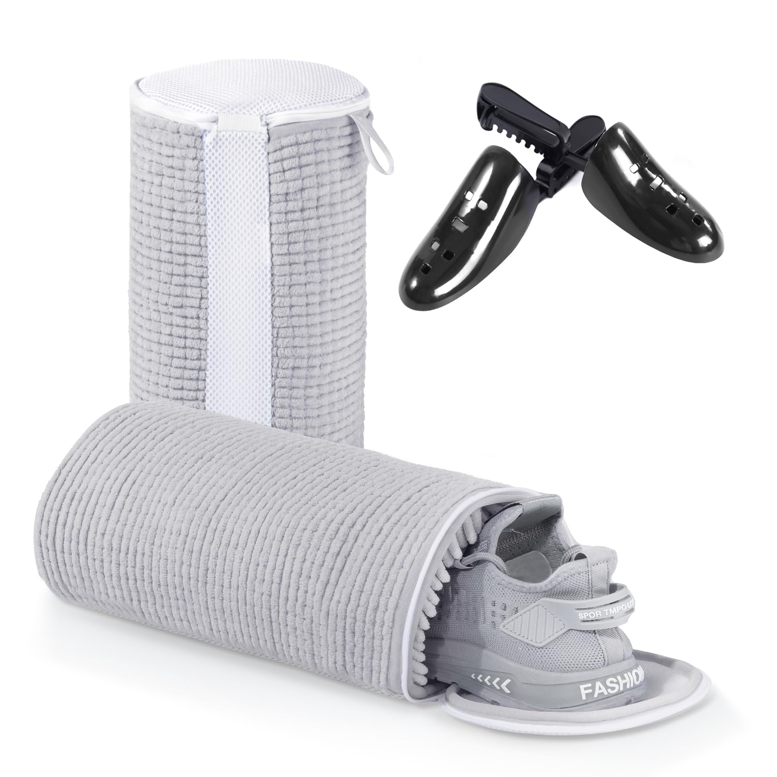 Teletrogy shoe wash bag with 360 wrap design protects sneakers during machine washing.
