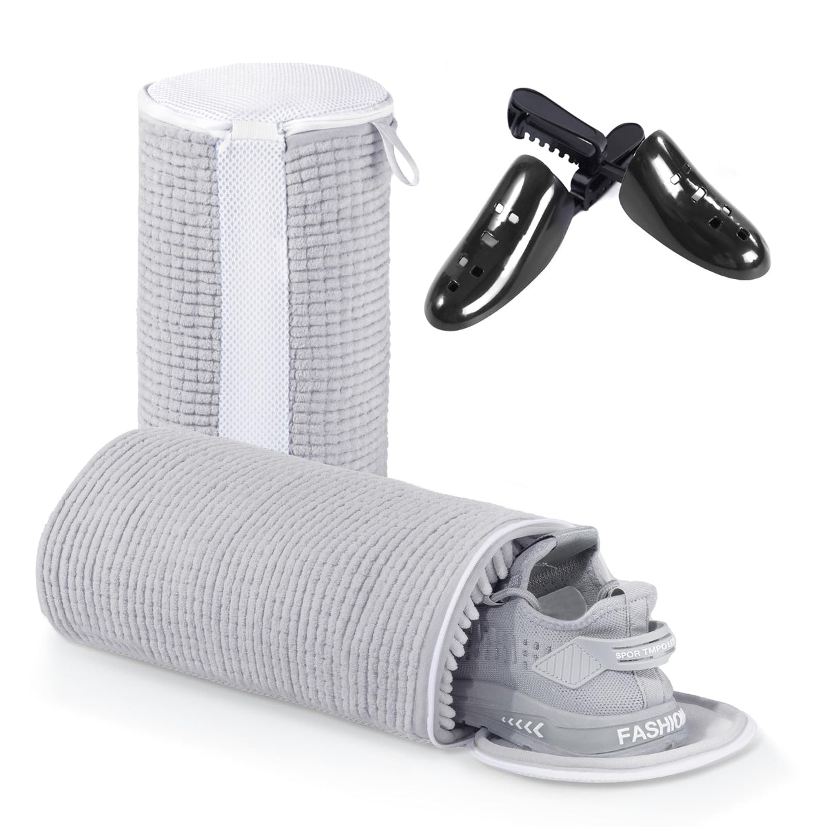 Teletrogy shoe wash bag with 360 wrap design protects sneakers during machine washing.