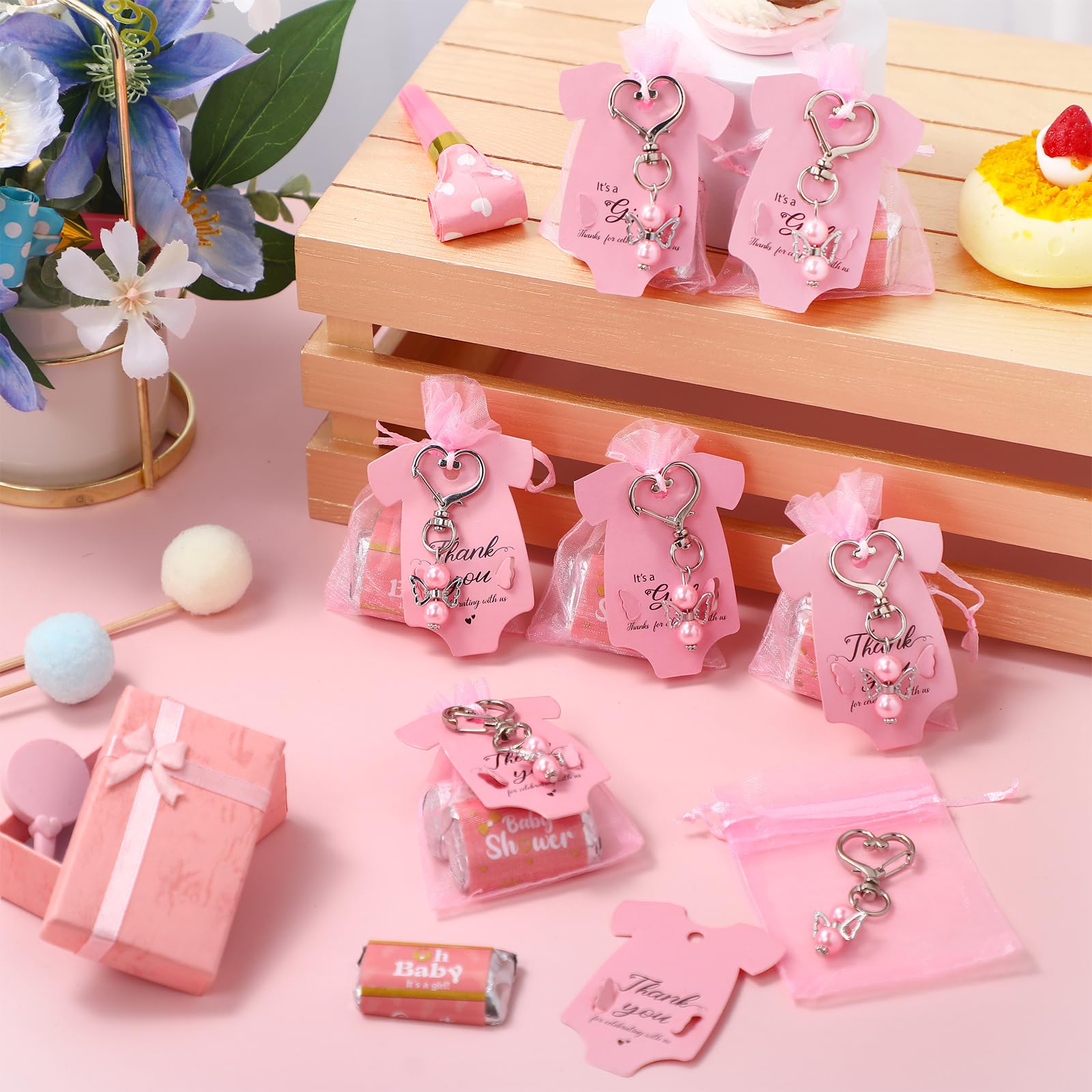 Teling baby shower set display image, helps plan coordinated favors
