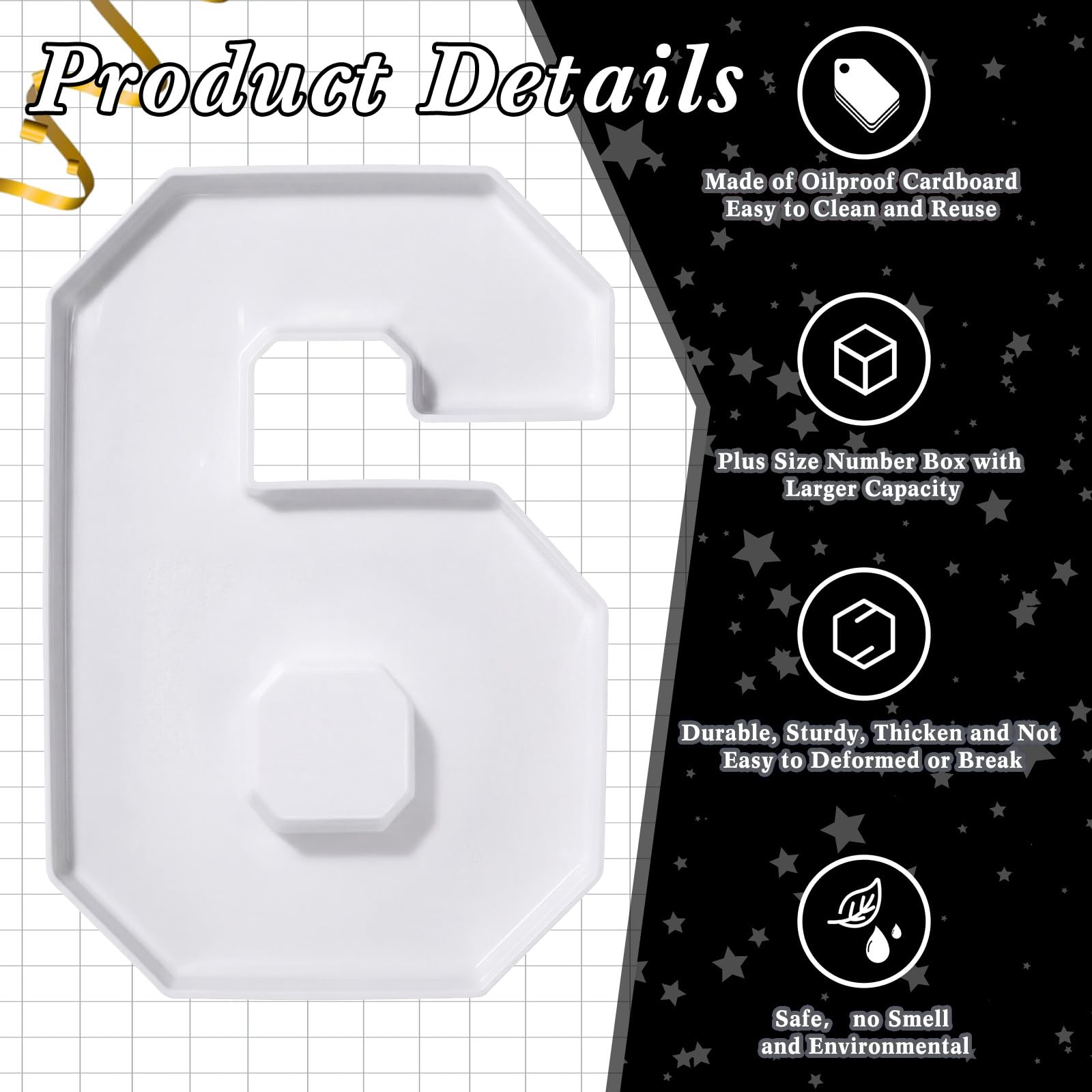 Tellingyou disposable graduation container white, convenient serving and gifting option.