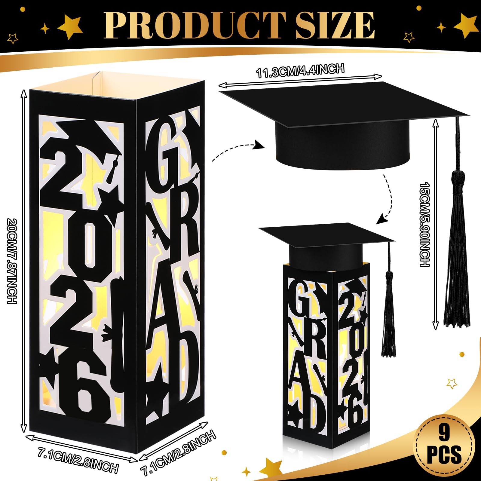 Tellingyou 2026 class centerpieces with graduation cap accents for photo-worthy tables