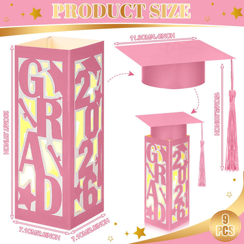Tellingyou 2026 grad lantern box with cap accents frames photos beautifully.