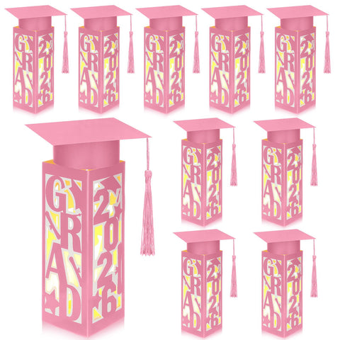 Tellingyou graduation centerpiece box with LED light brightens the party tables and adds glow.