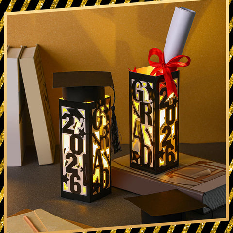 Tellingyou LED-lit lantern boxes add a warm glow to graduation reception