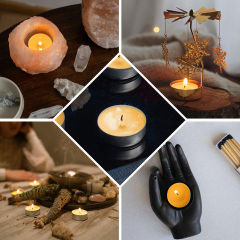 TELOSMA eco-friendly beeswax with cotton wick in metal cup.