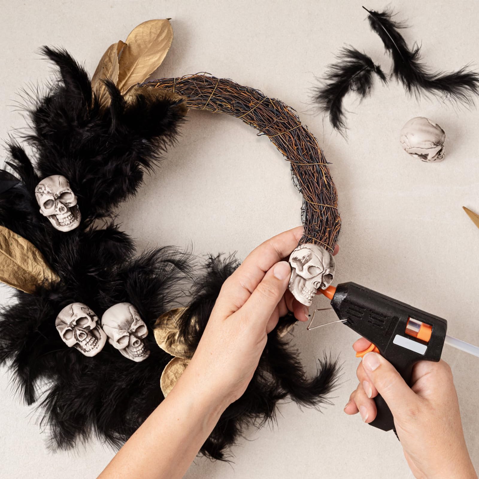 Temfmy craft wreath with room for flowers, ribbons, ornaments.