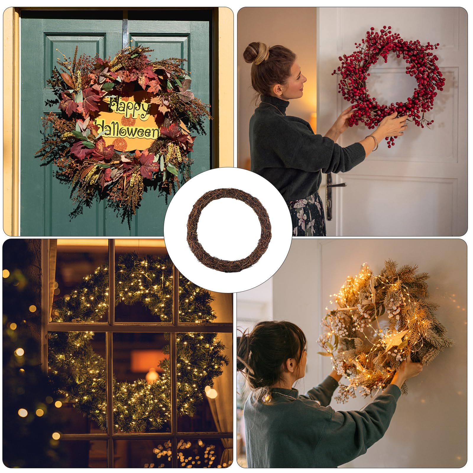 Temfmy flexible, sturdy wreath base that holds glue or pins securely.
