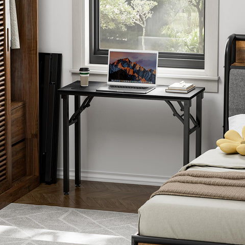 TEMI desk with dark oak surface creates a warm, inviting workspace.