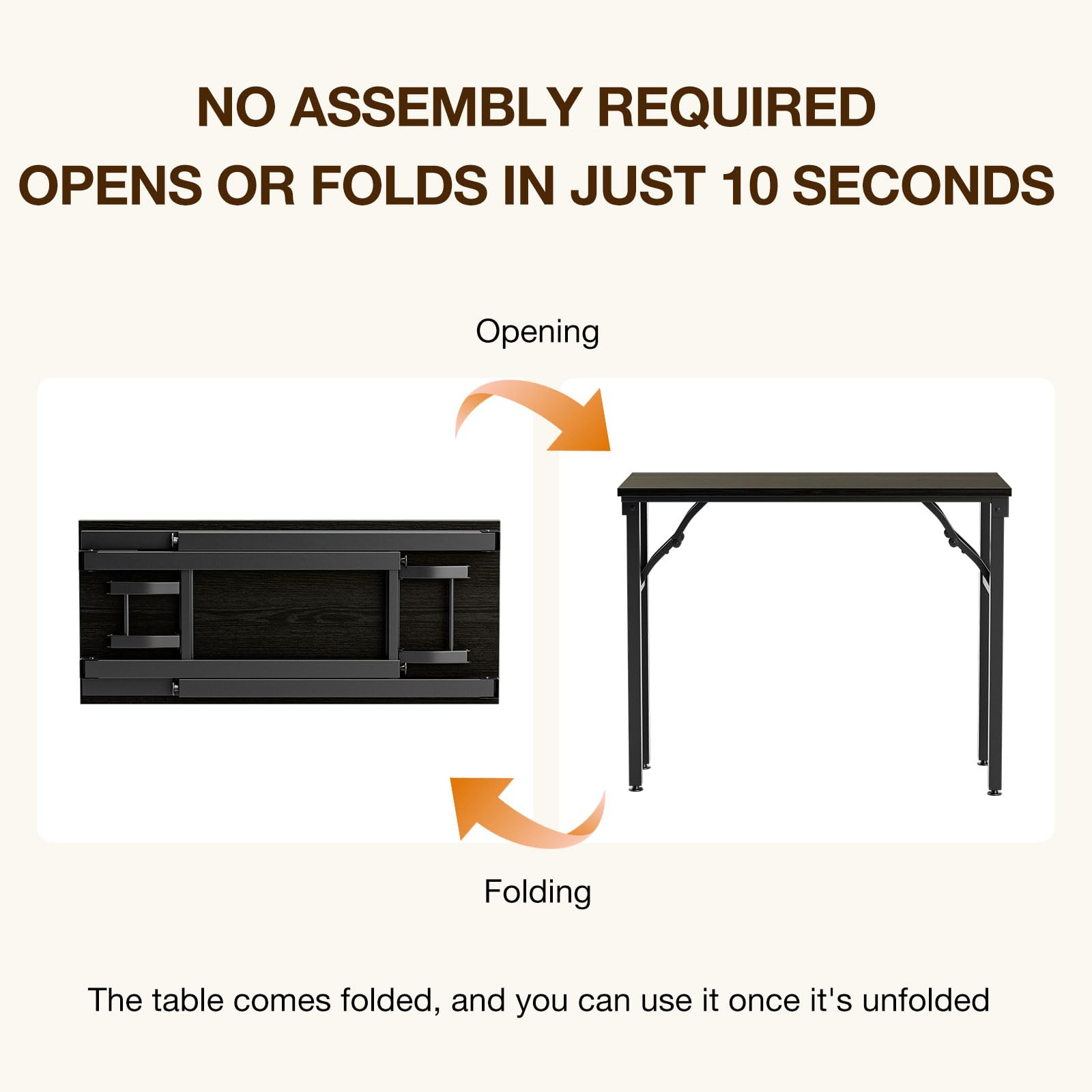 TEMI desk features a sturdy steel frame for stable daily use.
