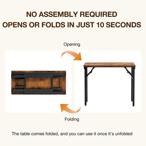 TEMI foldable desk folded compact storage fits behind a door.