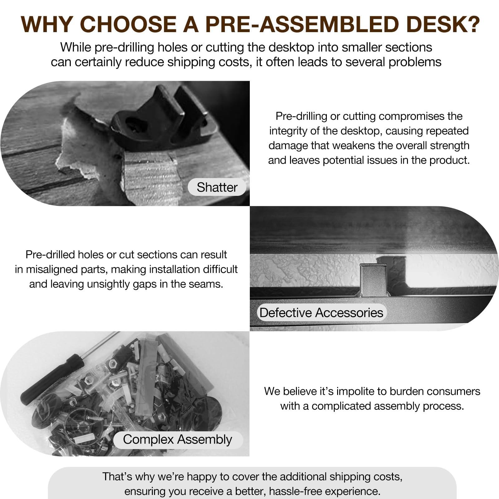 TEMI no-assembly design provides instant workspace straight from the box.