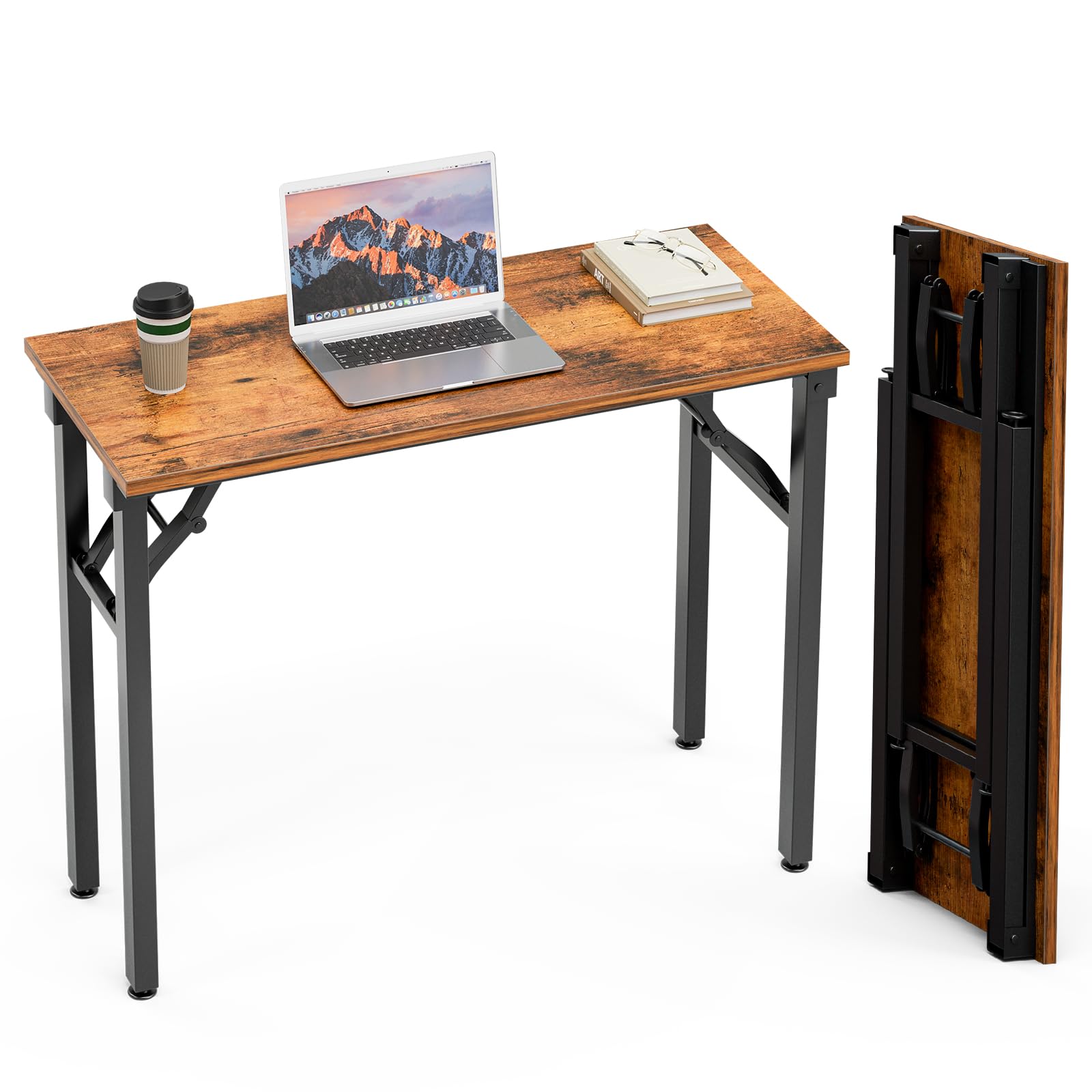 TEMI small desk surface open shows ready-to-use workspace for small rooms.
