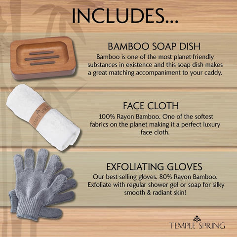Temple Spring face cloth included for gentle cleansing