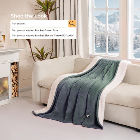 Templewet heated blanket auto-off after three hours for safety and energy savings