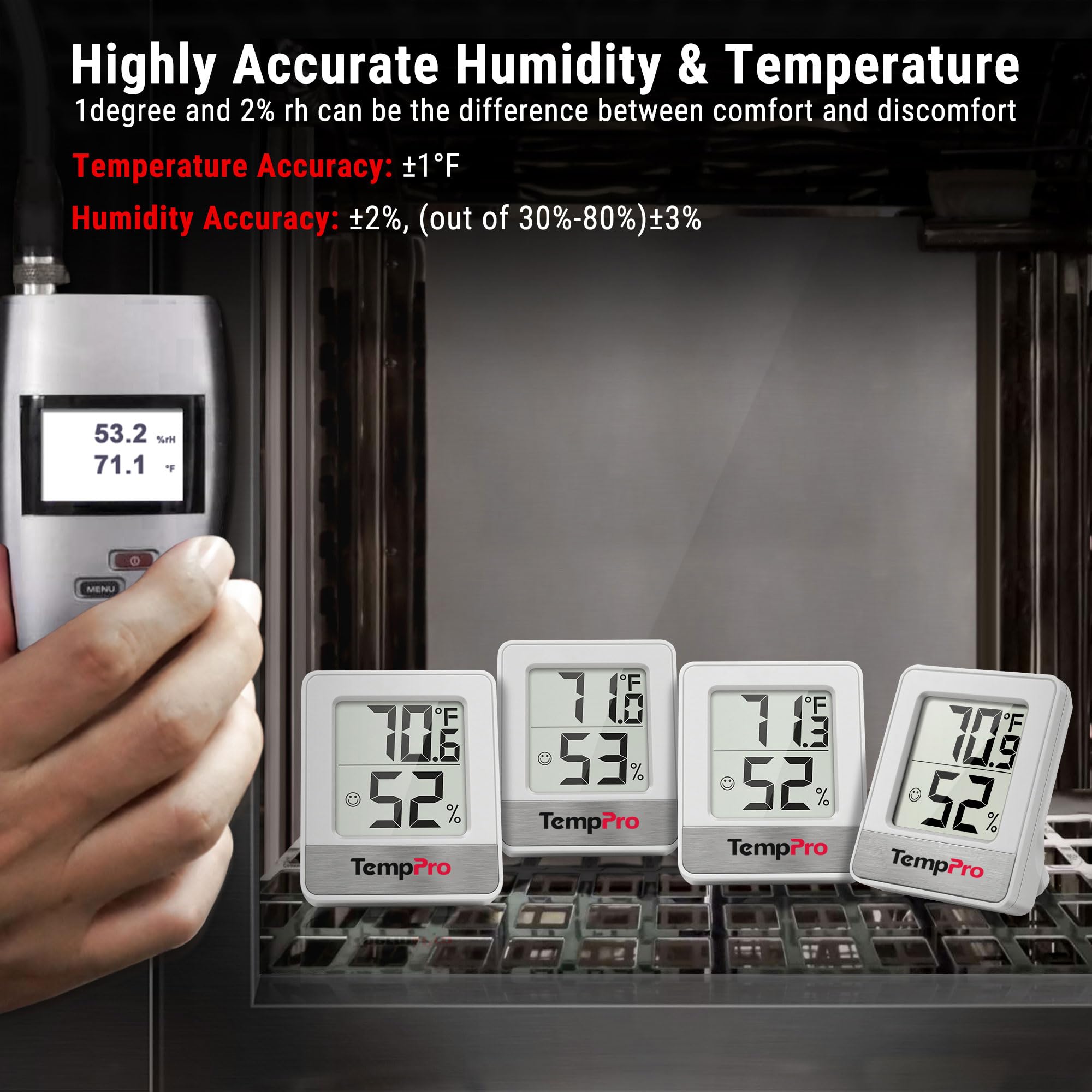 TempPro TP49 updates every 10 seconds for current ambient conditions