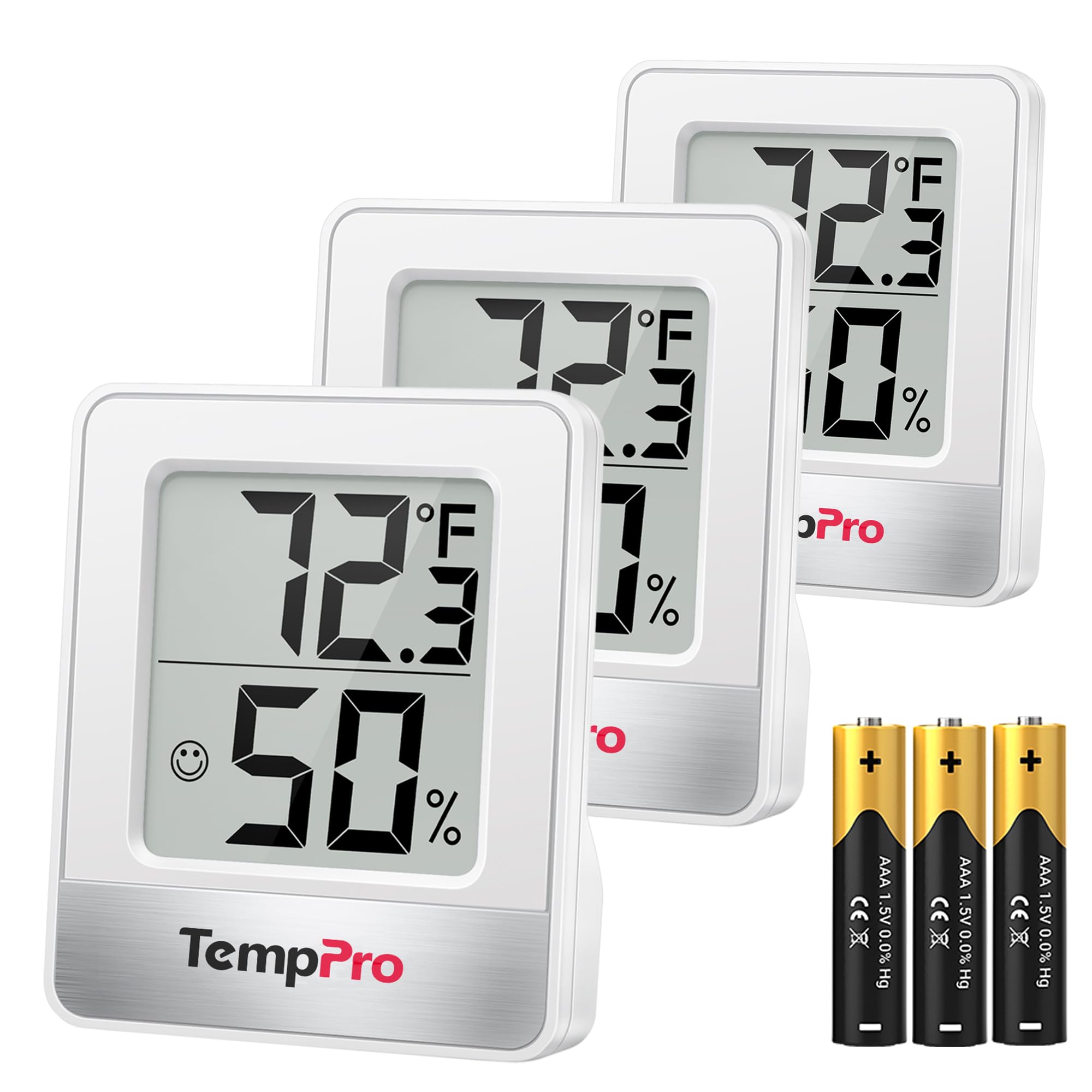 TempPro TP49 face icon comfort indicator shows air conditions at a glance.