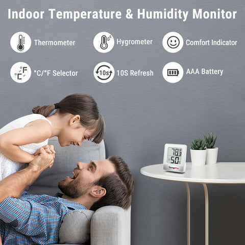 TempPro TP49 large digits display for easy reading from across the room
