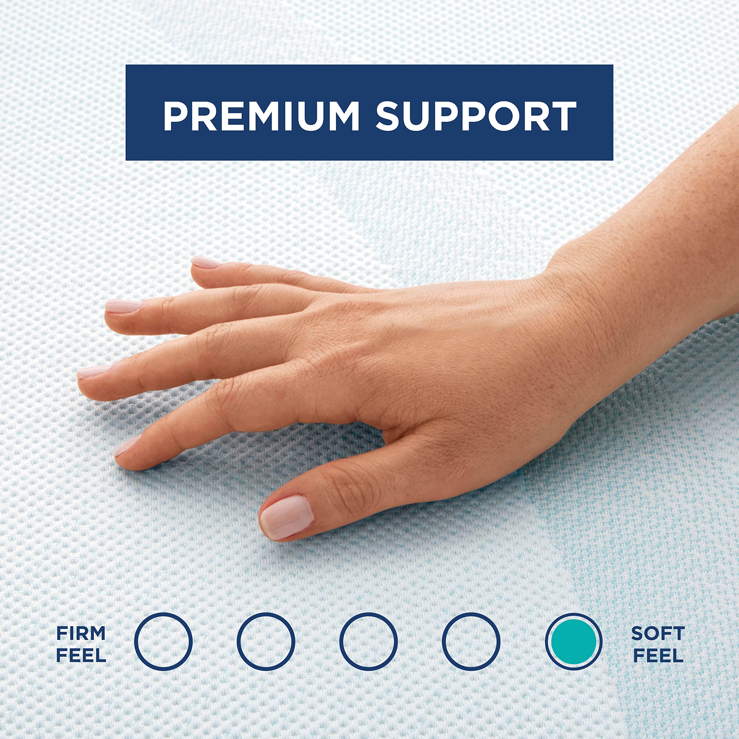 Tempur-Pedic removable cool-touch cover for easy cleaning