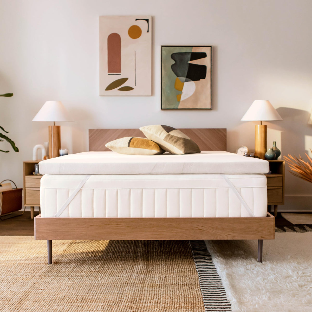 Tempur-Pedic Adapt Supreme 3-inch topper on a king bed for pressure-relieving comfort.