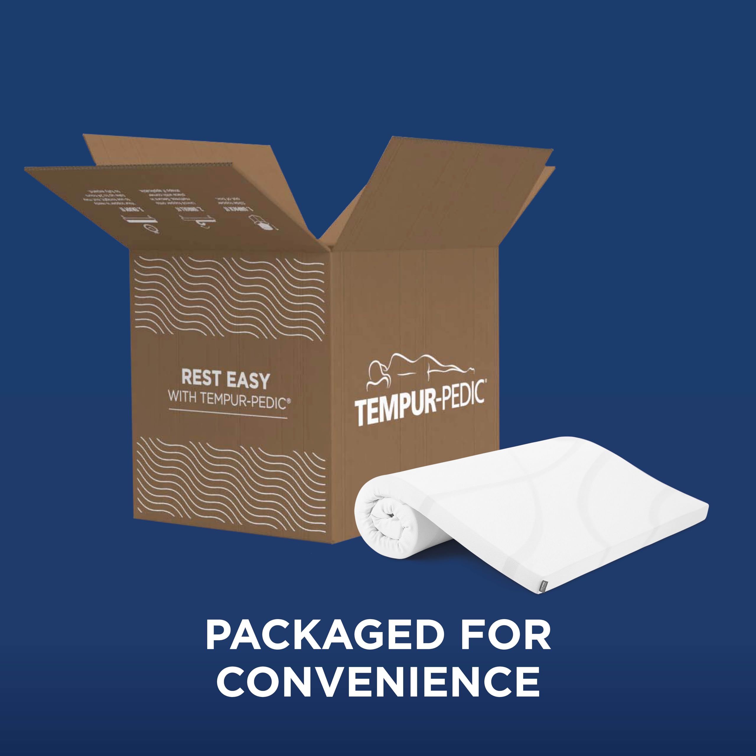 Soft hypoallergenic cover protects Tempur-Pedic Adapt Supreme topper.