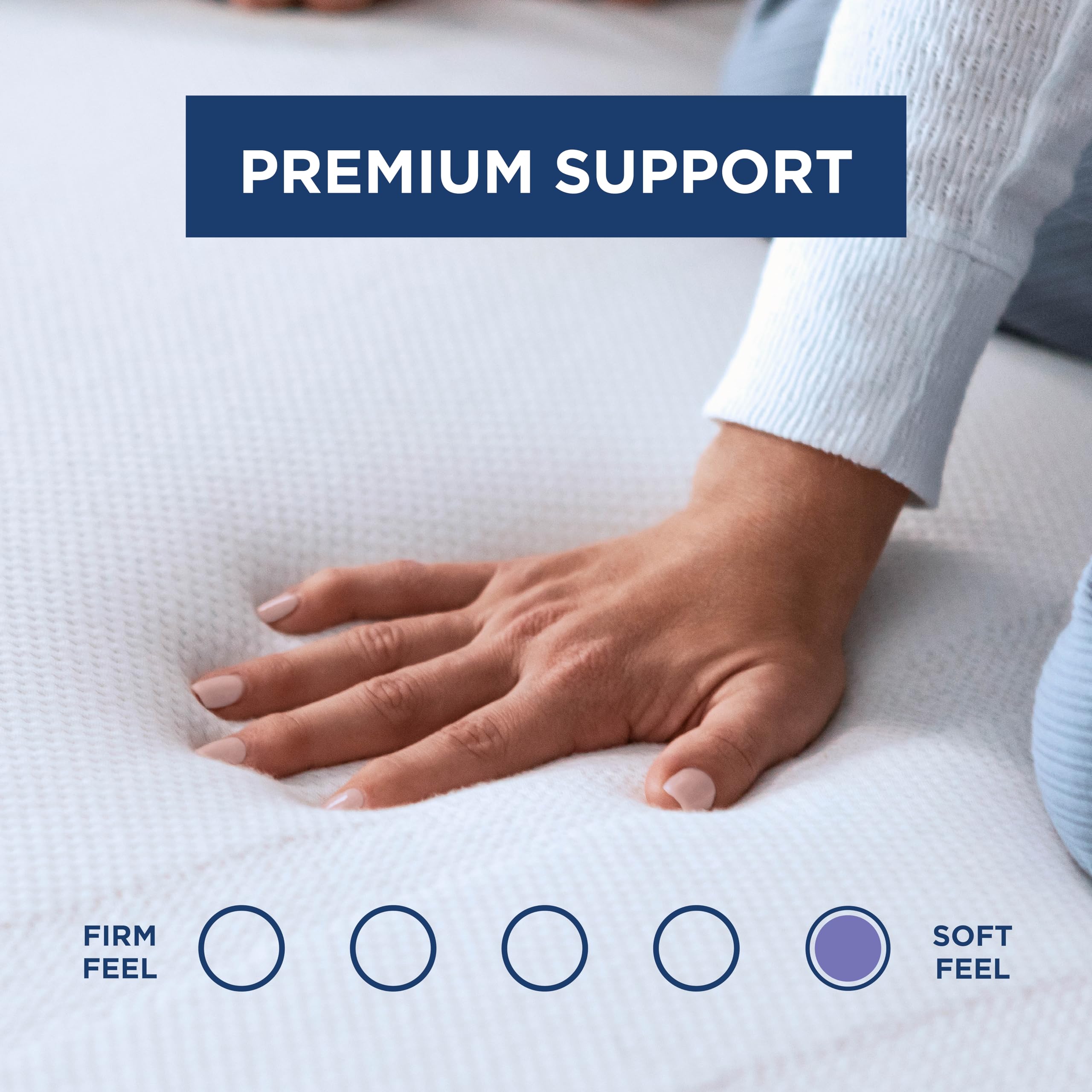 Close-up of Tempur-Pedic Adapt Supreme memory foam layers.