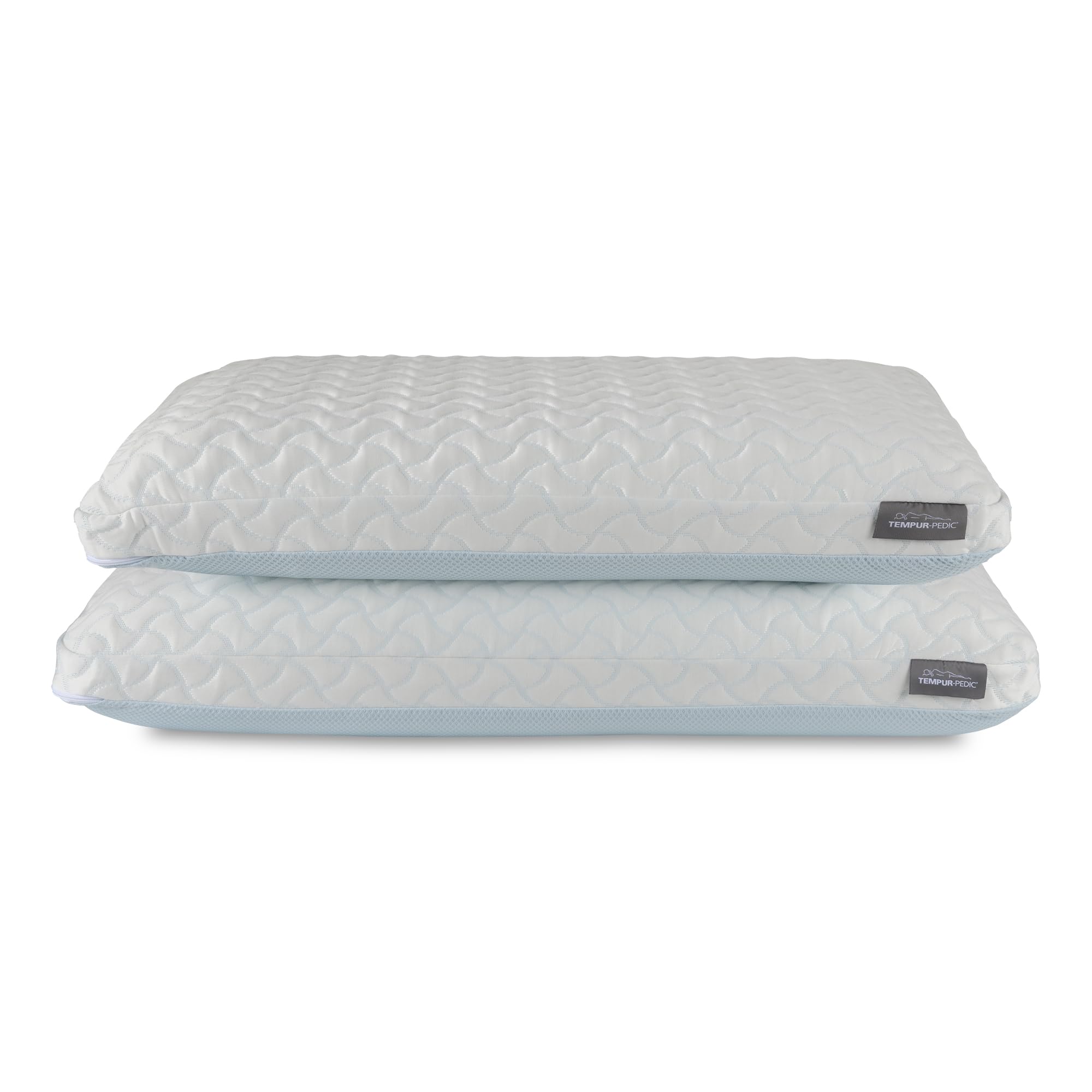 Tempur-Pedic TEMPUR-Cloud + Cooling Pillow close-up showing cooling cover for all-night comfort