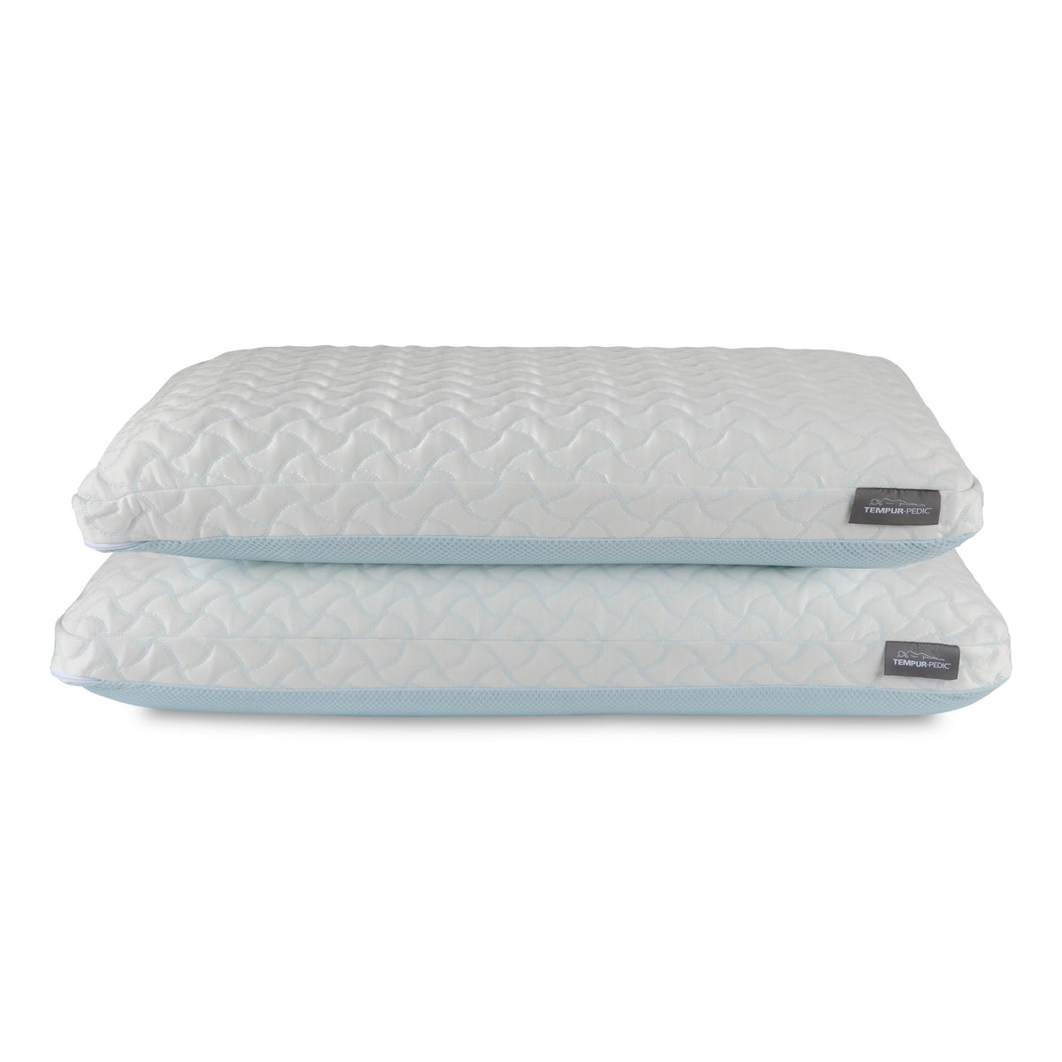 Tempur-Pedic TEMPUR-Cloud + Cooling Pillow close-up showing cooling cover for all-night comfort