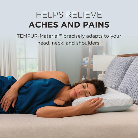 Tempur-Pedic TEMPUR-Cloud + Cooling Pillow removable cover with heat-absorbing fibers