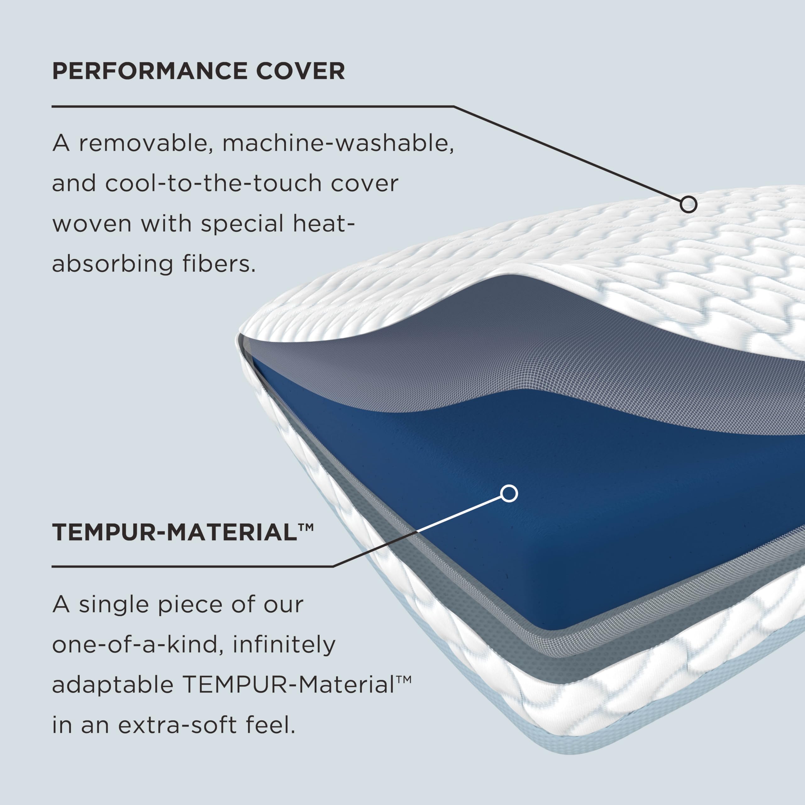 Tempur-Pedic TEMPUR-Cloud + Cooling Pillow extra-soft, infinitely adaptable comfort