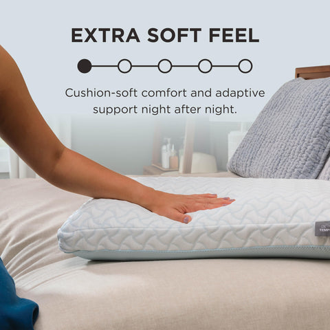 Tempur-Pedic TEMPUR-Cloud + Cooling Pillow machine-washable performance cover for easy care
