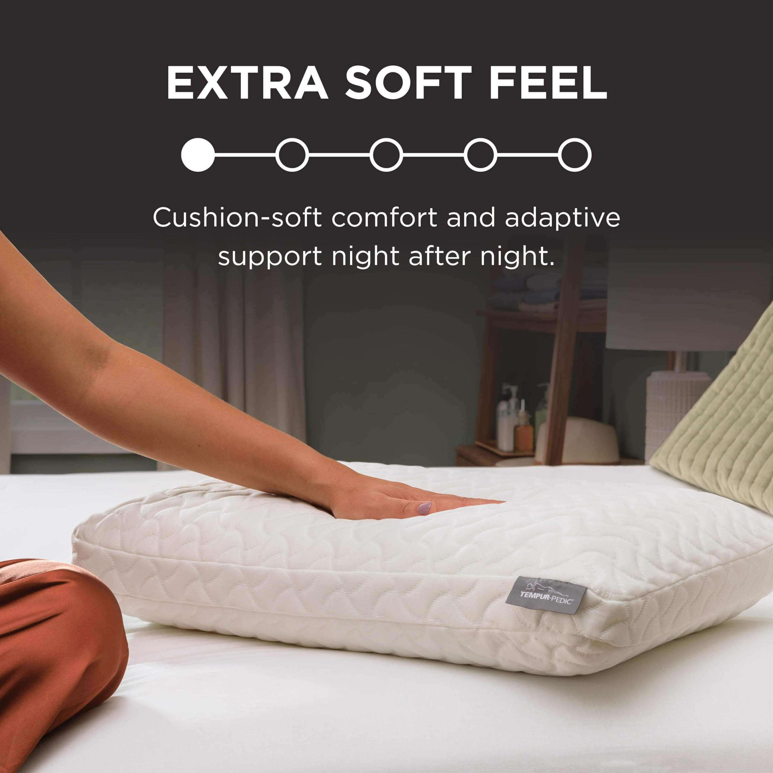 Tempur-Pedic Cloud Pillow hypoallergenic cover keeps pillow clean for sensitive sleepers.