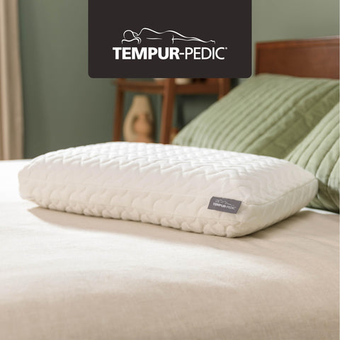 Tempur-Pedic Cloud Pillow standard 2-pack side view highlights plush profile for any sleeper.