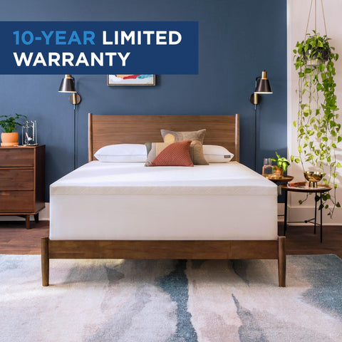 Tempur-Pedic Cloud topper machine-washable cover makes cleaning simple