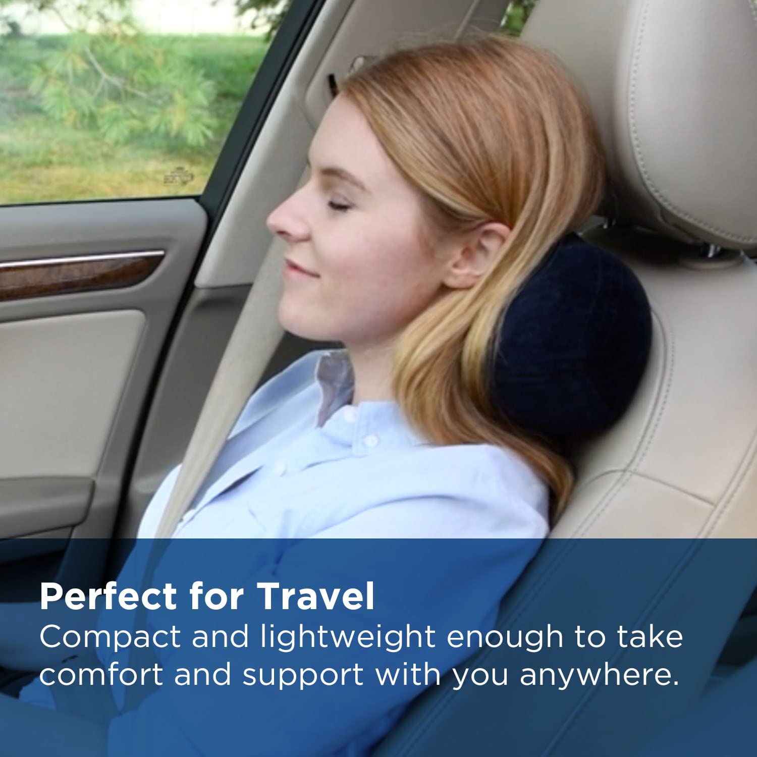 Removable, machine-washable cover keeps Tempur-Pedic pillow fresh.