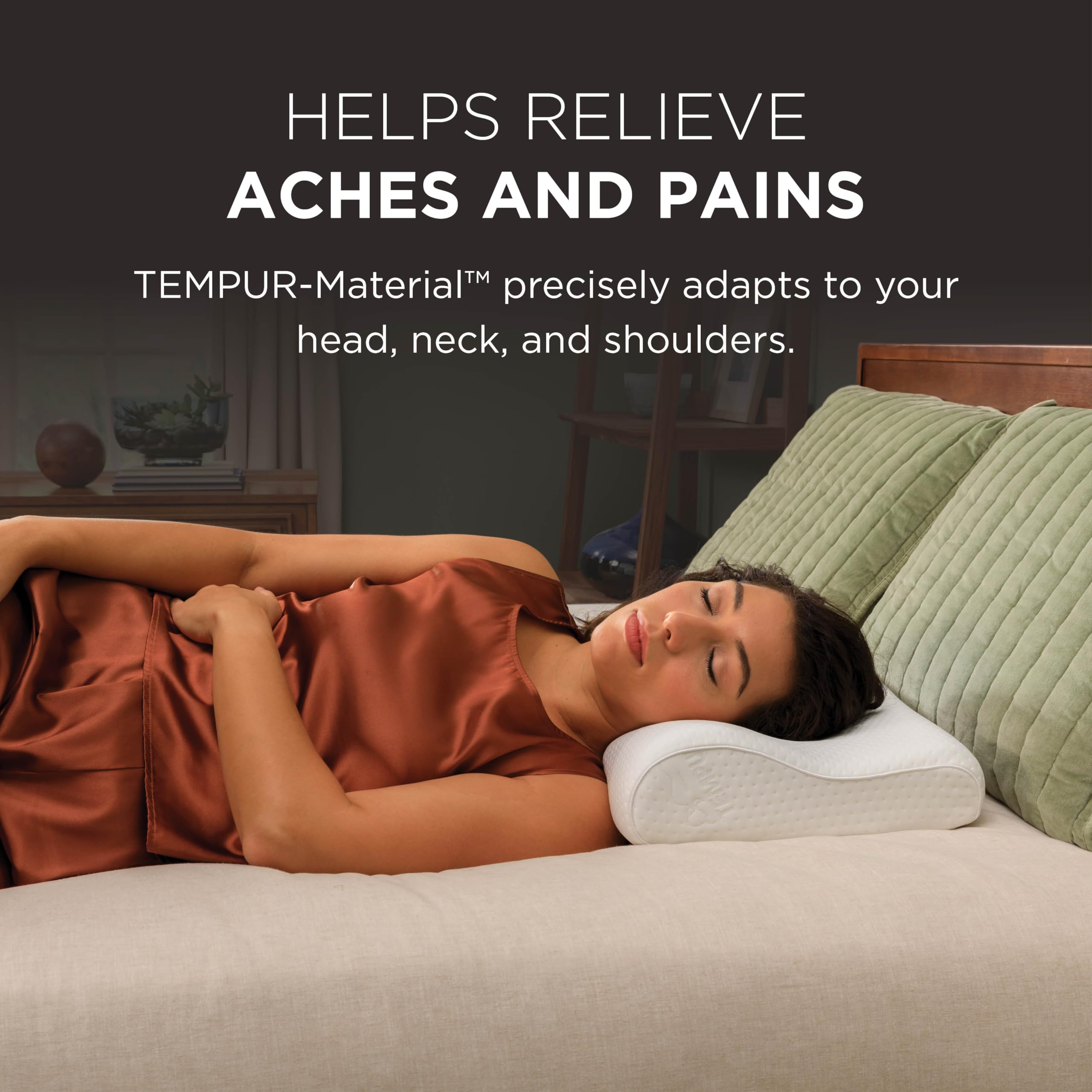 Tempur-Pedic TEMPUR-Ergo neck pillow cover removable and hypoallergenic for easy cleaning