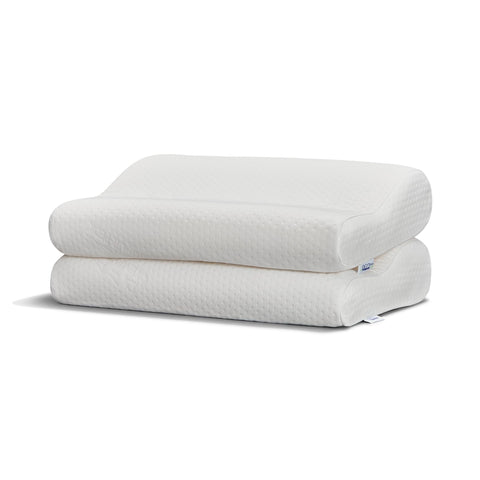 Tempur-Pedic TEMPUR-Ergo neck pillow neck-area closeup highlights adaptive TEMPUR-Material