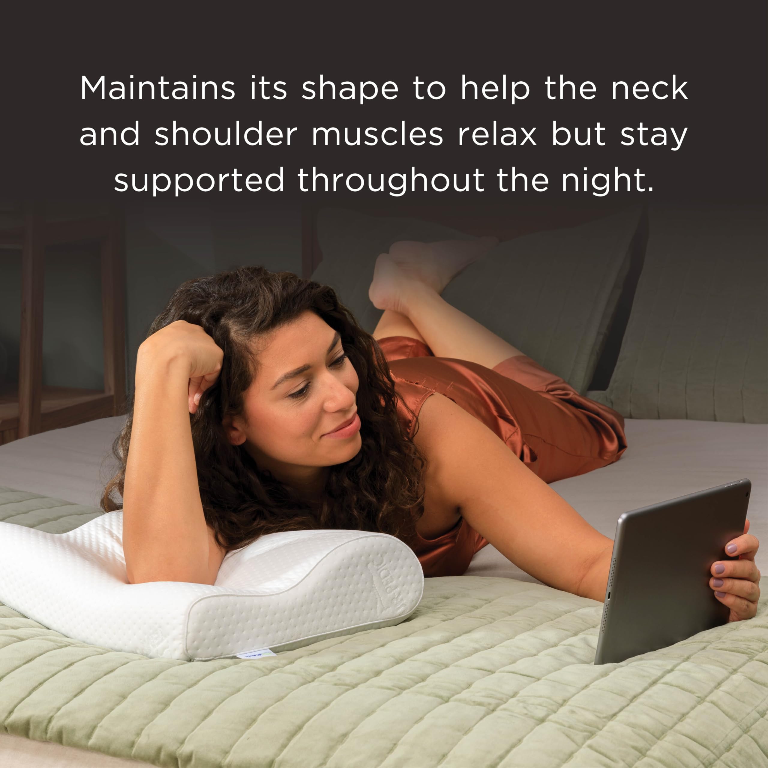 Machine-washable cover on TEMPUR-Neck Pillow keeps pillow fresh.