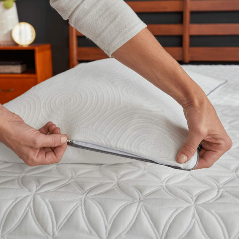 Close-up of ThermalSense fabric balancing temperature for cooler sleep